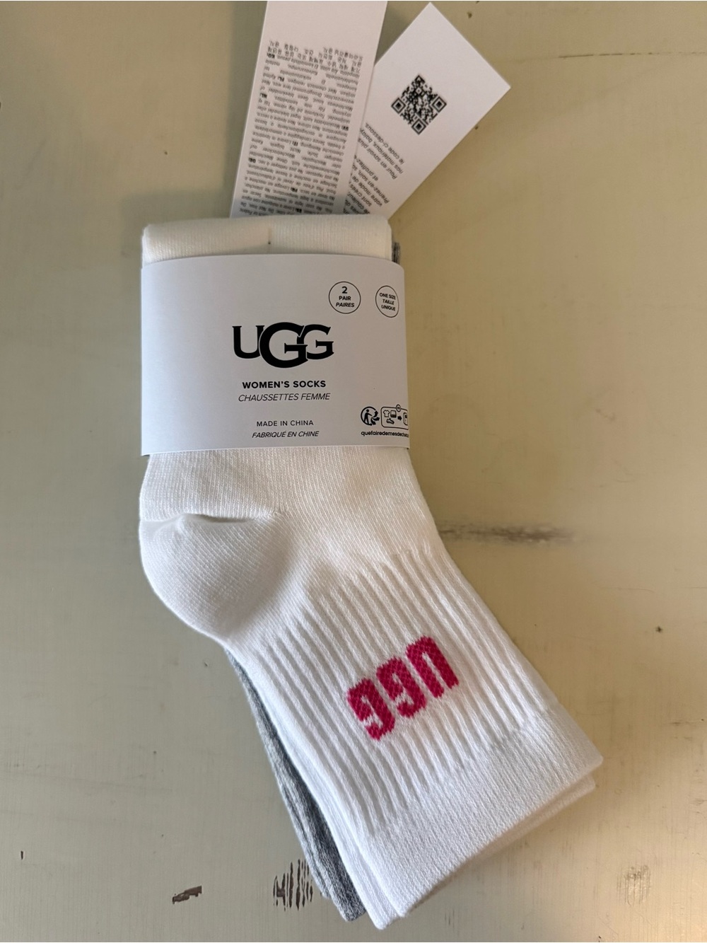 UGG Crew socks, 2 pack • NWT • Women’s Os